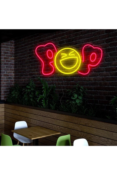 Twins Led Aydınlatma POP Yazılı ve Şekilli Neon Tabela - 2