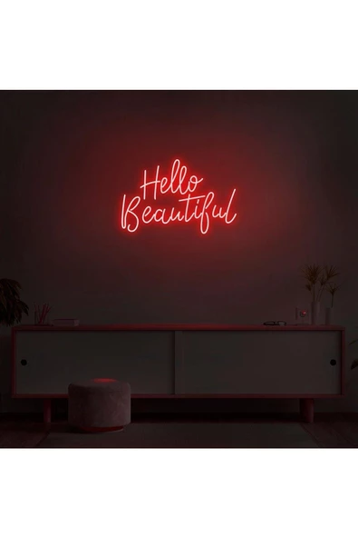 Twins Led Aydınlatma Hello Beautiful Yazılı Neon Tabela ürün görseli 1