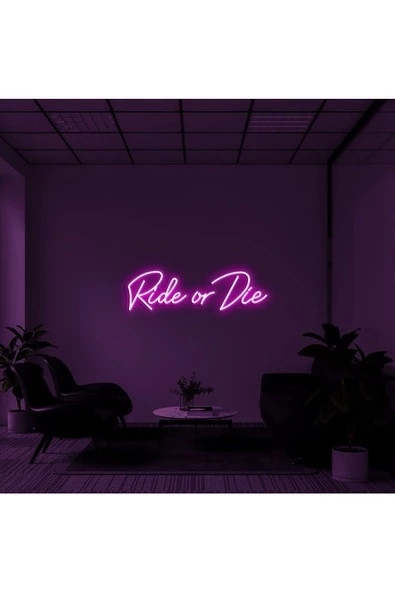 Twins Led Aydınlatma Ride or Die Yazılı Neon Tabela