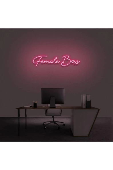 Twins Led Aydınlatma Female Boss Yazılı Neon Tabela - 1