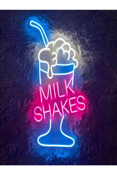 Twins Led Aydınlatma MILK SHAKES Yazılı Neon Tabela ürün görseli 1