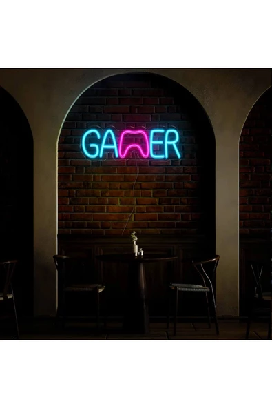 Twins Led Aydınlatma GAMER Yazılı Neon Tabela ürün görseli