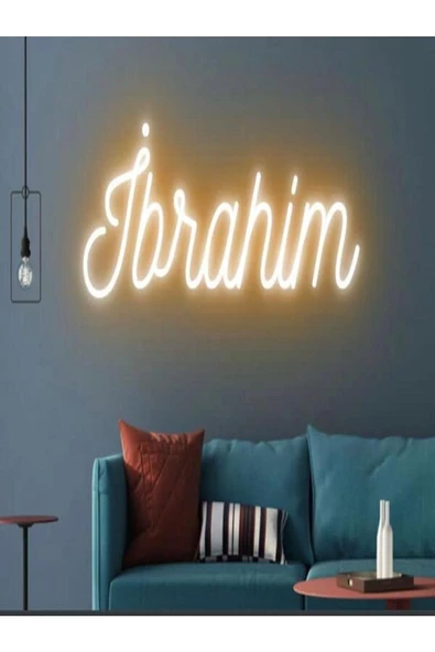 Twins Led Aydınlatma İbrahim Yazılı Pleksi Neon Tabela ürün görseli 1