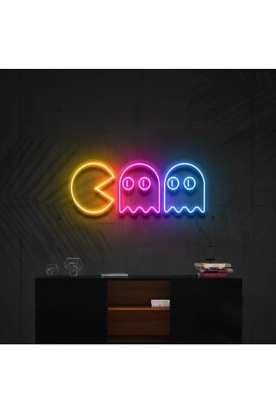 Twins Led Aydınlatma Pac Man Karakterleri Neon Tabela