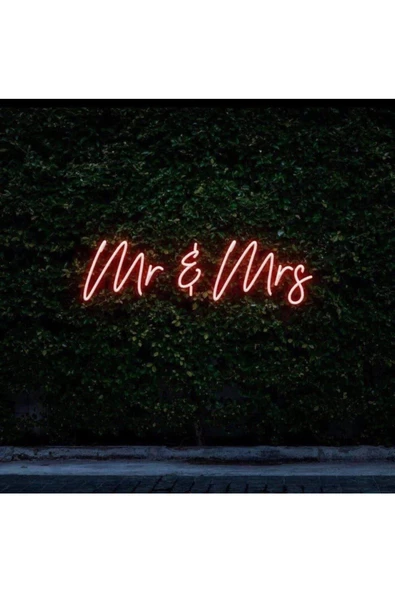 Twins Led Aydınlatma Mr & Mrs Yazılı Neon Tabela