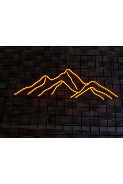 Twins Led Aydınlatma Dağ Pleksi Neon Tabela - Resim 2