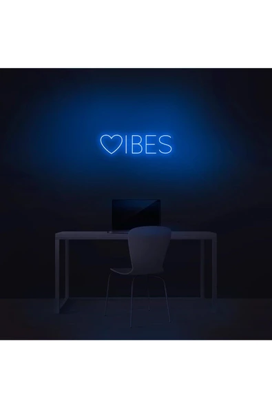 Twins Led Aydınlatma VİBES Yazılı ve Şekilli Neon Tabela
