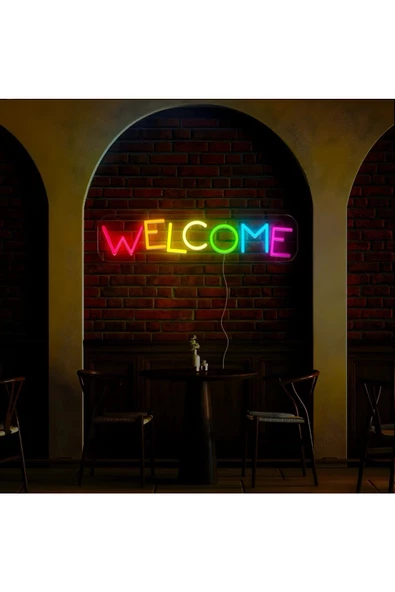 Twins Led Aydınlatma WELCOME Yazılı Neon Tabela ürün görseli 1