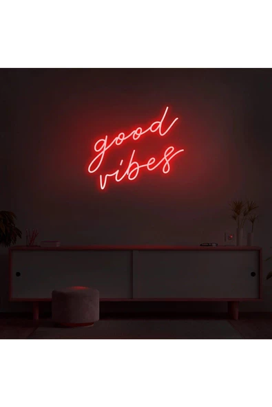 Twins Led Aydınlatma Good Vibes Yazılı Neon Tabela