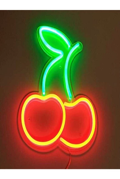 Twins Led Aydınlatma Kirazlı Neon Pleksi Tabela - Resim 3