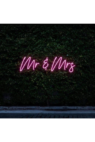 Twins Led Aydınlatma Mr & Mrs Yazılı Neon Tabela ürün görseli 1