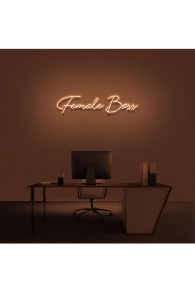 Twins Led Aydınlatma Female Boss Yazılı Neon Tabela