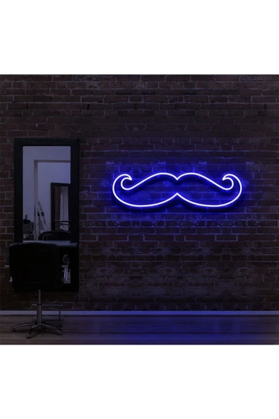 Twins Led Aydınlatma Bıyık Figürlü Neon Tabela ürün görseli 1