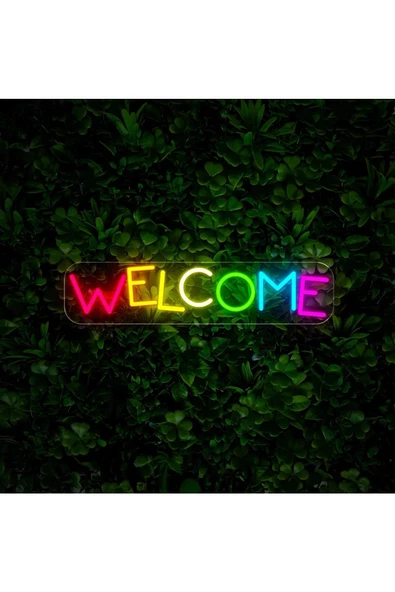 Twins Led Aydınlatma WELCOME Yazılı Neon Tabela - Resim 2