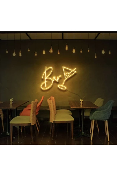 Twins Led Aydınlatma Bar Yazılı ve Şekilli Neon Tabela ürün görseli 1