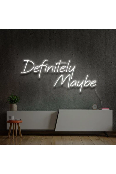 Twins Led Aydınlatma Definitely Maybe Yazılı Neon Tabela ürün görseli 1