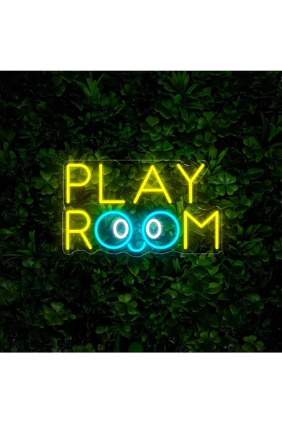 Twins Led Aydınlatma PLAY ROOM Yazılı ve Şekilli Neon Tabela ürün görseli 1