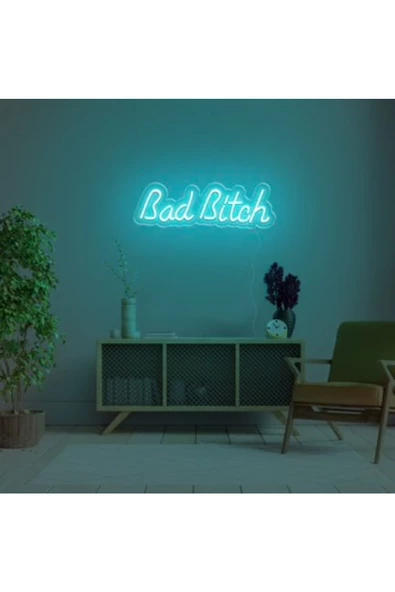 Twins Led Aydınlatma Bad Bitch Yazılı Neon Tabela ürün görseli 1