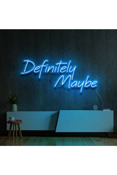 Twins Led Aydınlatma Definitely Maybe Yazılı Neon Tabela ürün görseli 1