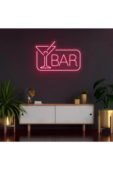 Twins Led Aydınlatma BAR Yazılı ve Şekilli Neon Tabela
