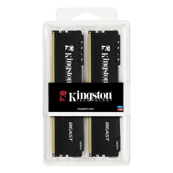 Kingston Beast 16GB (2x8) DDR4 3600MHz Siyah CL17 PC Ram-KF436C17BBK2/16TR - 4