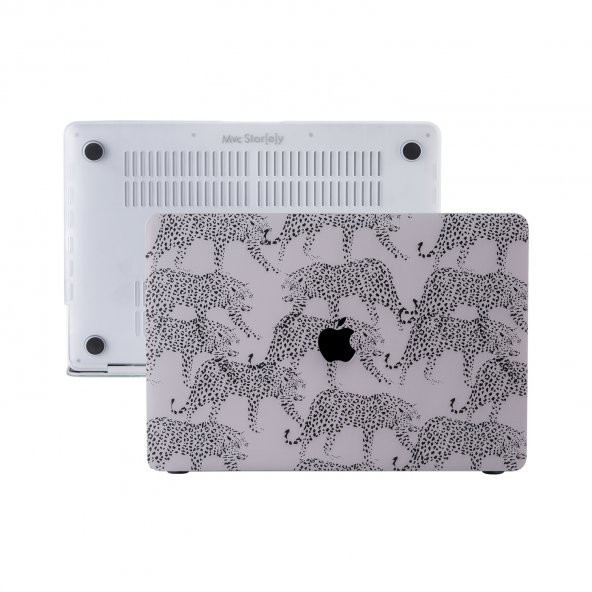 Macbook Air M1 Kılıf 13 inç Animal02 (TouchID'li M1 Air) A2337 A2179 A1932 ile Uyumlu