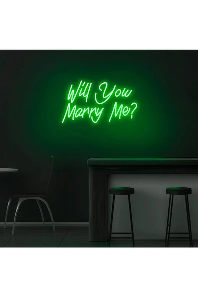 Twins Led Aydınlatma Will You Marry Me? Yazılı Neon Tabela