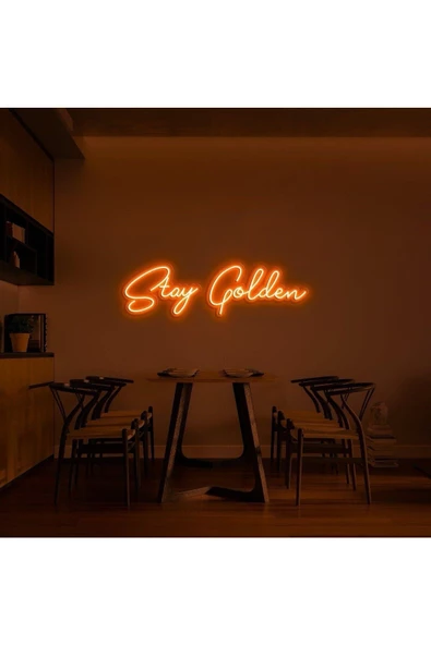 Twins Led Aydınlatma Stay Golden Yazılı Neon Tabela ürün görseli 1