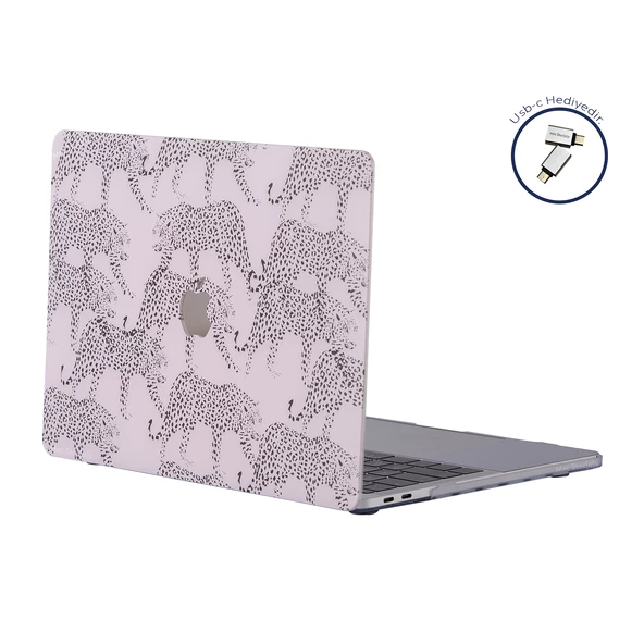Macbook Air M1 Kılıf 13 inç Animal02 (TouchID'li M1 Air) A2337 A2179 A1932 ile Uyumlu - 4