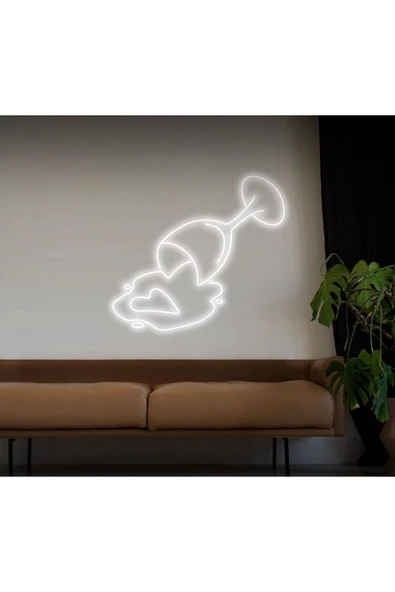 Twins Led Aydınlatma Şarap Bardağı Figürlü Neon Tabela ürün görseli 1
