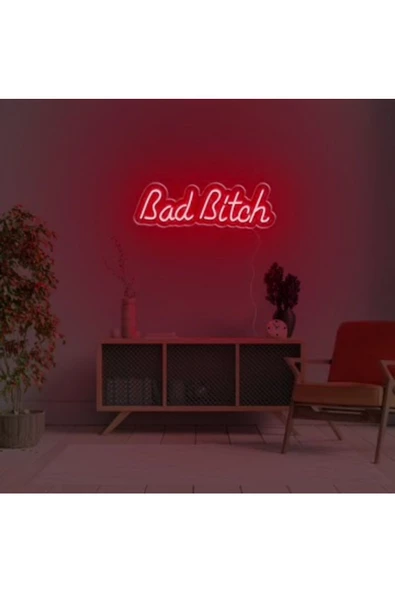 Twins Led Aydınlatma Bad Bitch Yazılı Neon Tabela ürün görseli 1