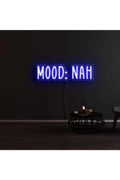 Twins Led Aydınlatma MOOD:NAH Yazılı Neon Tabela