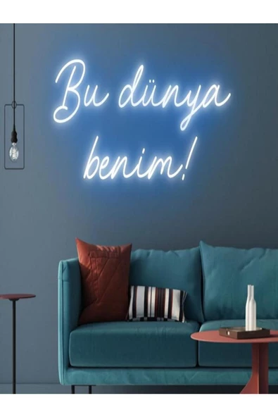 Twins Led Aydınlatma Bu Dünya Benim! Yazılı Neon Tabela