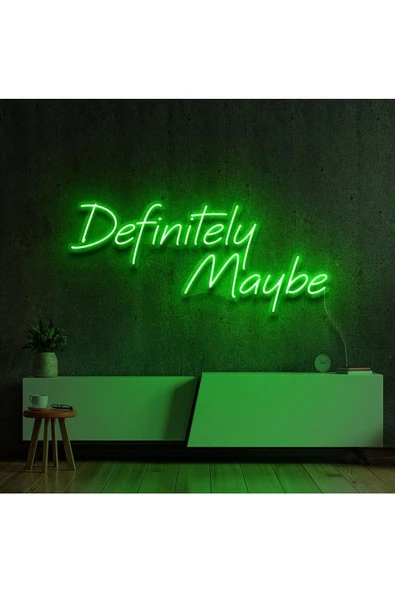 Twins Led Aydınlatma Definitely Maybe Yazılı Neon Tabela