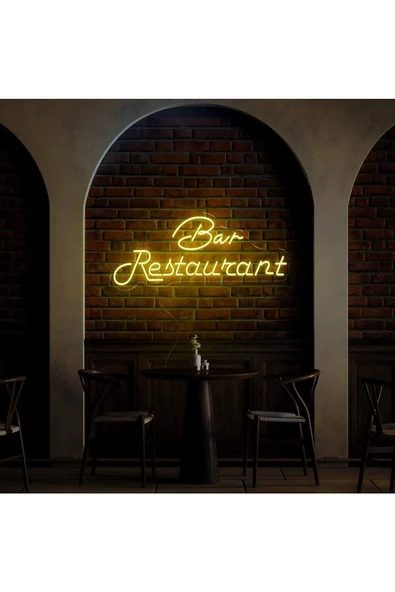 Twins Led Aydınlatma Bar Restaurant Yazılı Neon Tabela