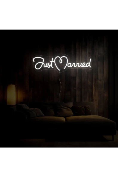 Twins Led Aydınlatma Just Marrıed Yazılı Neon Tabela - Resim 2
