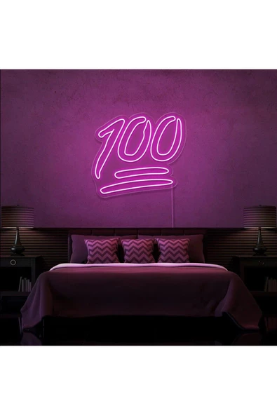 Twins Led Aydınlatma 100 Yazılı Neon Tabela