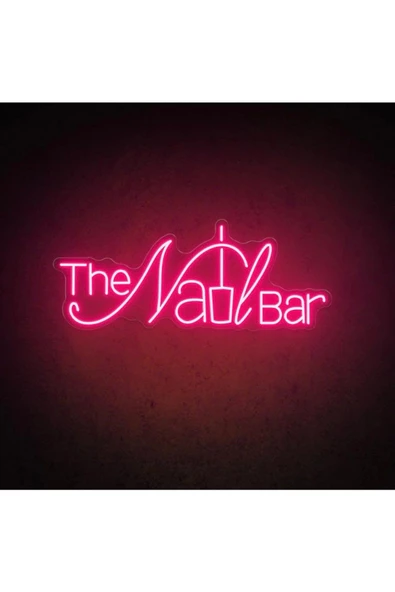 Twins Led Aydınlatma The Nail BAR Yazılı ve Şekilli Neon Tabela ürün görseli 1