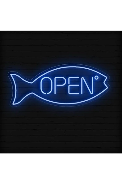 Twins Led Aydınlatma OPEN Yazılı ve Şekilli Neon Tabela
