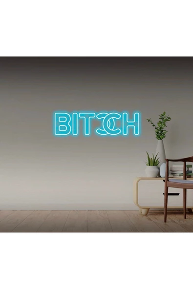 Twins Led Aydınlatma BITCH Yazılı Neon Tabela ürün görseli 1