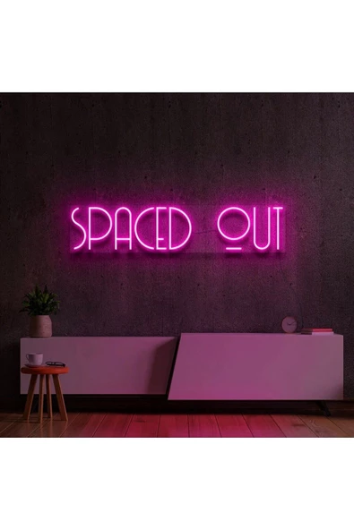 Twins Led Aydınlatma SPACED OUT Yazılı Neon Tabela