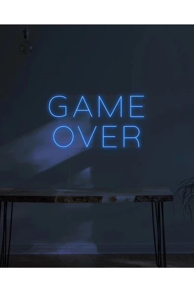 Twins Led Aydınlatma GAME OVER Yazılı Neon Tabela ürün görseli 1