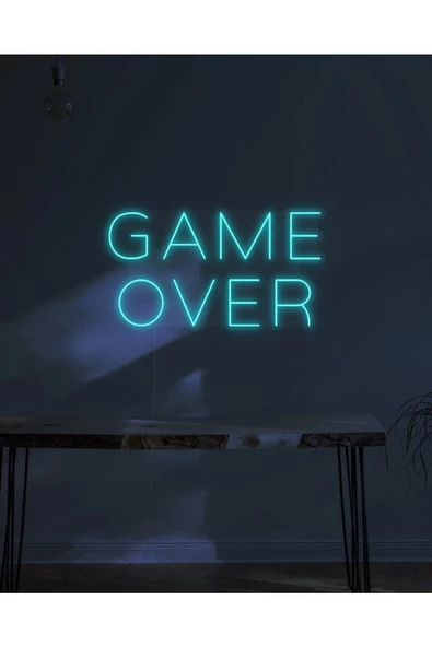 Twins Led Aydınlatma GAME OVER Yazılı Neon Tabela ürün görseli 1