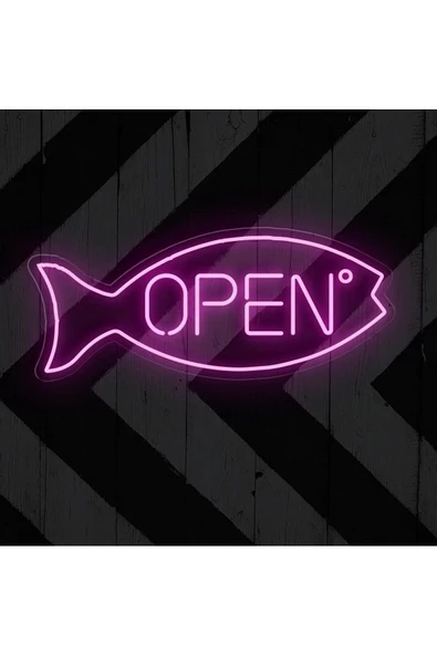 Twins Led Aydınlatma OPEN Yazılı ve Şekilli Neon Tabela