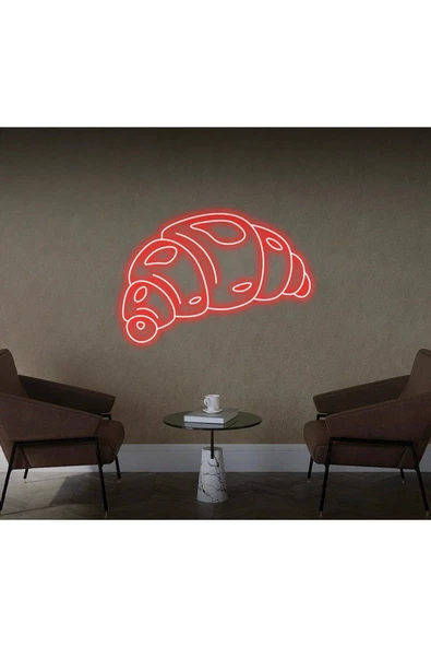 Twins Led Aydınlatma Kruvasan Şekilli Neon Tabela