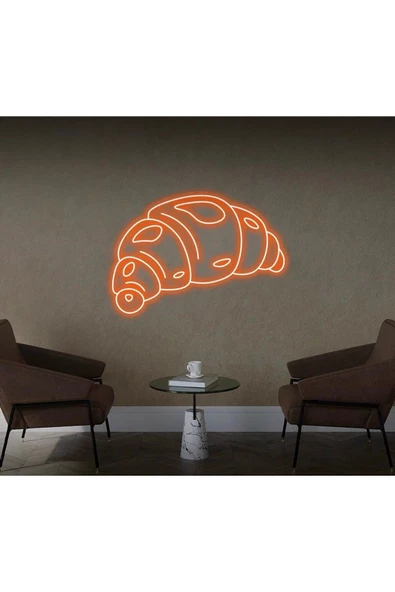 Twins Led Aydınlatma Kruvasan Şekilli Neon Tabela ürün görseli 1