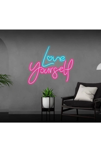 Twins Led Aydınlatma Love Yourself Yazılı Neon Tabela