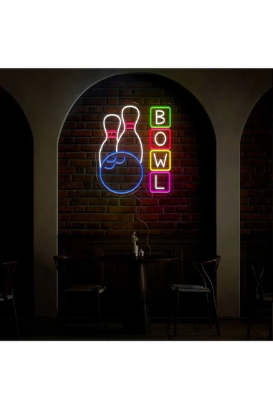 Twins Led Aydınlatma BOWL Yazılı ve Şekilli Neon Tabela ürün görseli