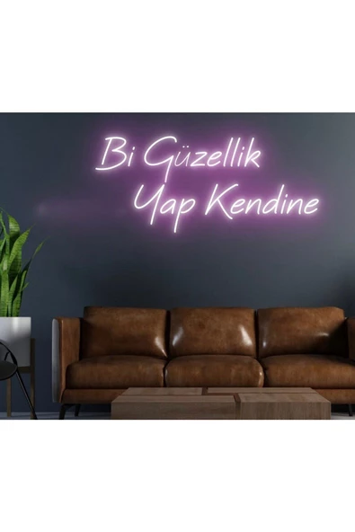 Twins Led Aydınlatma Bi Güzellik Yap Kendine Yazılı Neon Tabela - 1