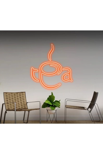 Twins Led Aydınlatma Tea Yazılı ve Şekilli Neon Tabela ürün görseli 1